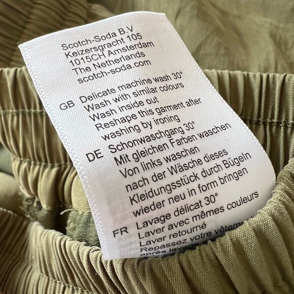 Scotch & Soda Casual Pants Women's Viscose Drawstring Joggers Army Green Size XS - Picture 14 of 14